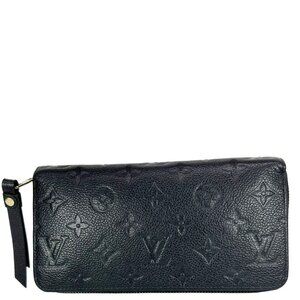 Louis Vuitton  Monogram Empreinte Leather Zippy Wallet Black
